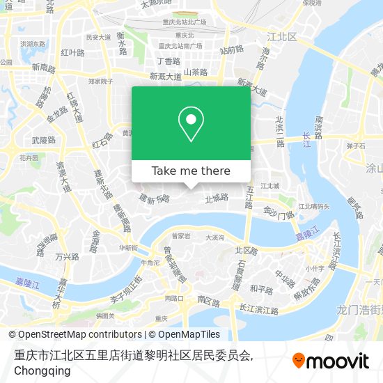 重庆市江北区五里店街道黎明社区居民委员会 map