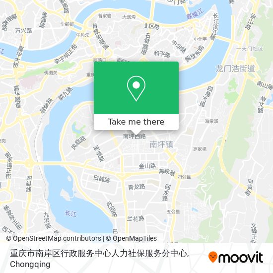 重庆市南岸区行政服务中心人力社保服务分中心 map