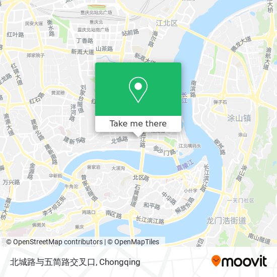 北城路与五简路交叉口 map