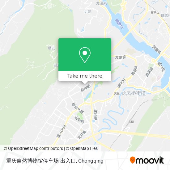 重庆自然博物馆停车场-出入口 map
