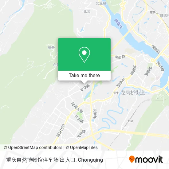 重庆自然博物馆停车场-出入口 map