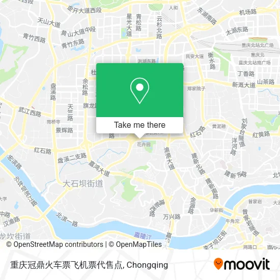 重庆冠鼎火车票飞机票代售点 map