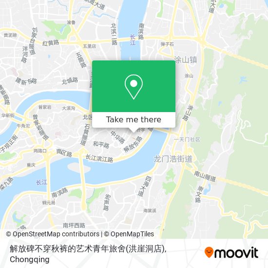 解放碑不穿秋裤的艺术青年旅舍(洪崖洞店) map