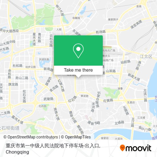 重庆市第一中级人民法院地下停车场-出入口 map