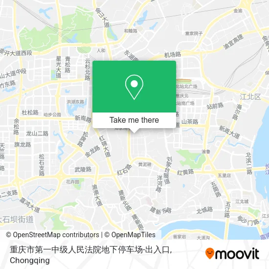 重庆市第一中级人民法院地下停车场-出入口 map