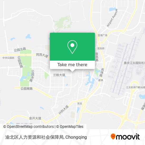 渝北区人力资源和社会保障局 map