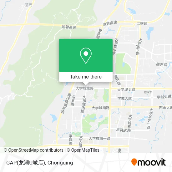 GAP(龙湖U城店) map