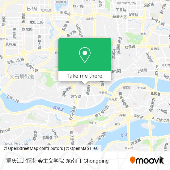 重庆江北区社会主义学院-东南门 map