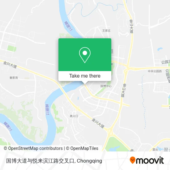国博大道与悦来滨江路交叉口 map