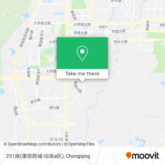 251路(康居西城-综保a区) map