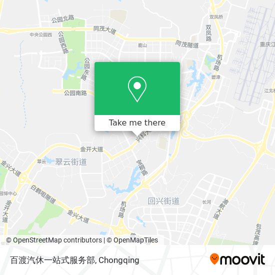 百渡汽休一站式服务部 map