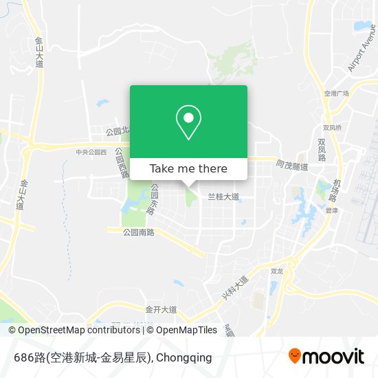 686路(空港新城-金易星辰) map