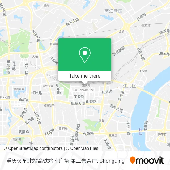 重庆火车北站高铁站南广场-第二售票厅 map