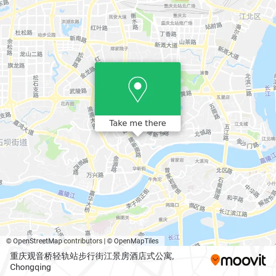 重庆观音桥轻轨站步行街江景房酒店式公寓 map