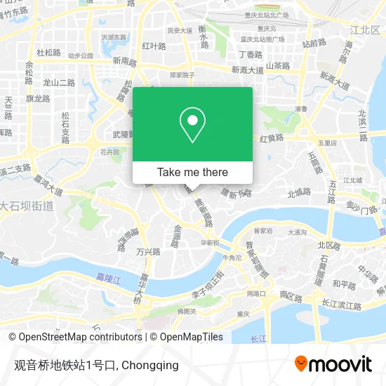 观音桥地铁站1号口 map