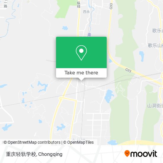 重庆轻轨学校 map