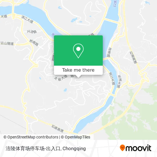涪陵体育场停车场-出入口 map