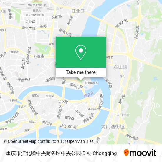 重庆市江北嘴中央商务区中央公园-B区 map