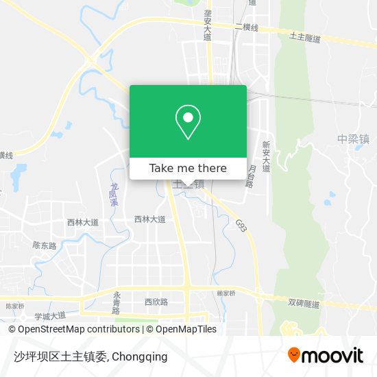 沙坪坝区土主镇委 map