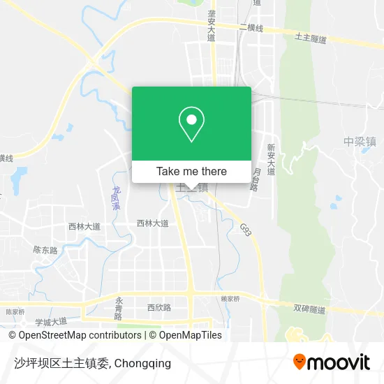 沙坪坝区土主镇委 map