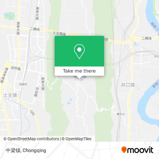 中梁镇 map