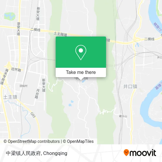 中梁镇人民政府 map