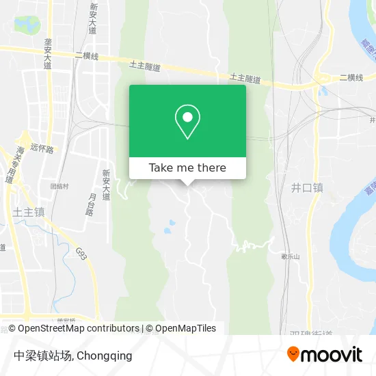 中梁镇站场 map