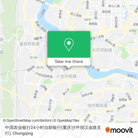 中国农业银行24小时自助银行(重庆沙坪坝汉渝路支行) map