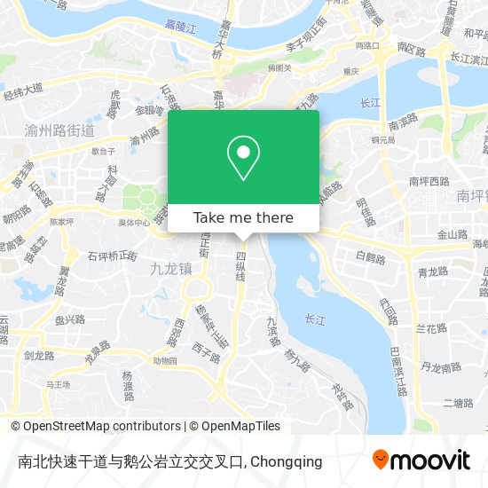 南北快速干道与鹅公岩立交交叉口 map