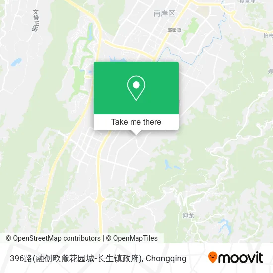 396路(融创欧麓花园城-长生镇政府) map