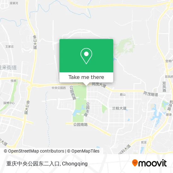 重庆中央公园东二入口 map