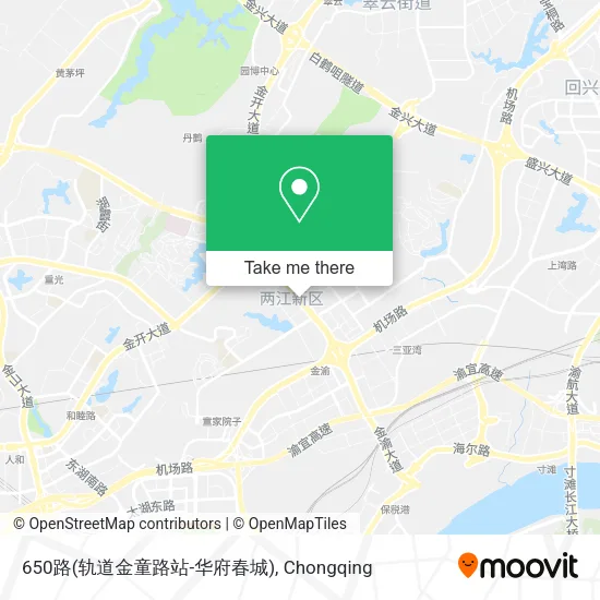 650路(轨道金童路站-华府春城) map