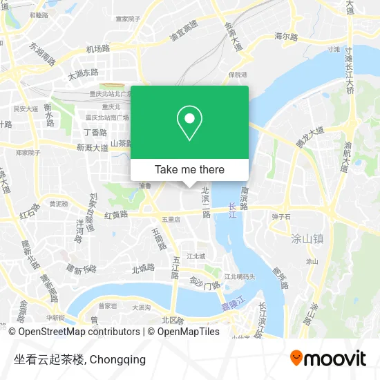 坐看云起茶楼 map