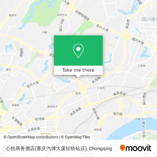 心悦商务酒店(重庆汽博大厦轻轨站店) map