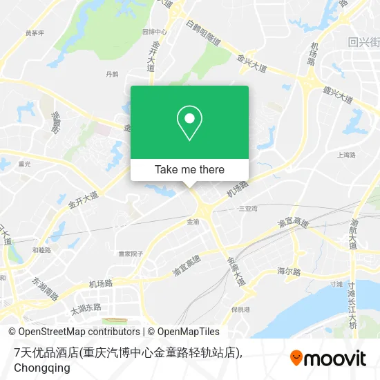 7天优品酒店(重庆汽博中心金童路轻轨站店) map