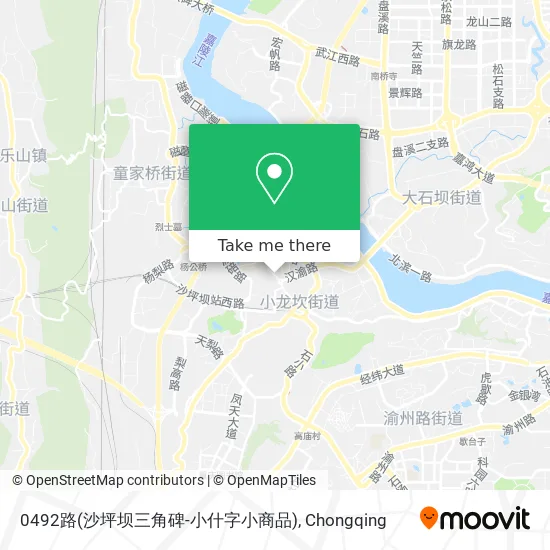 0492路(沙坪坝三角碑-小什字小商品) map
