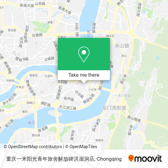 重庆一米阳光青年旅舍解放碑洪崖洞店 map