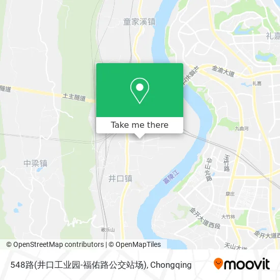 548路(井口工业园-福佑路公交站场) map