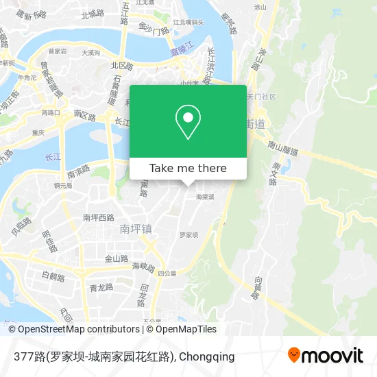 377路(罗家坝-城南家园花红路) map
