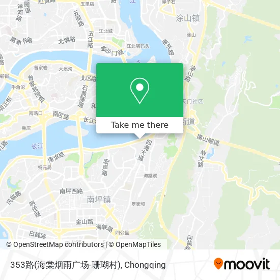 353路(海棠烟雨广场-珊瑚村) map