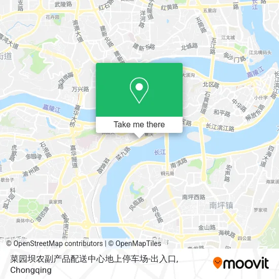 菜园坝农副产品配送中心地上停车场-出入口 map