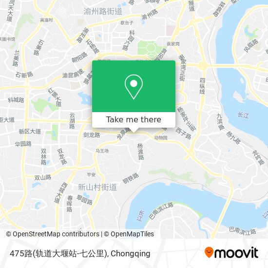 475路(轨道大堰站-七公里) map