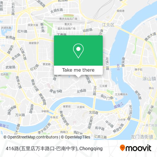 416路(五里店万丰路口-巴南中学) map