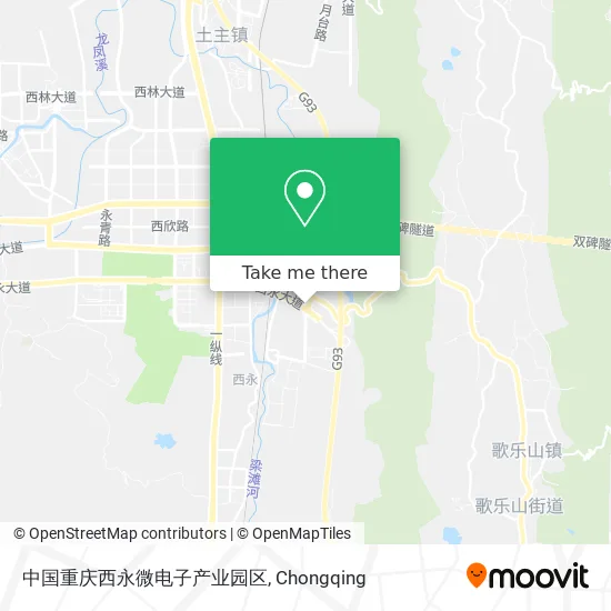 中国重庆西永微电子产业园区 map