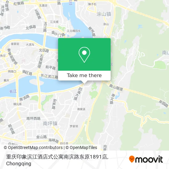 重庆印象滨江酒店式公寓南滨路东原1891店 map