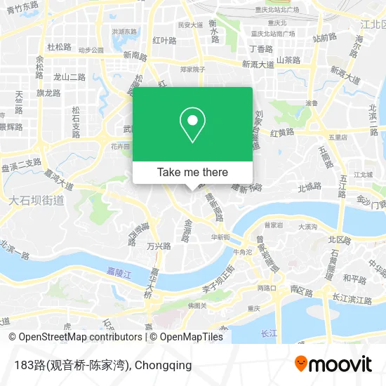 183路(观音桥-陈家湾) map