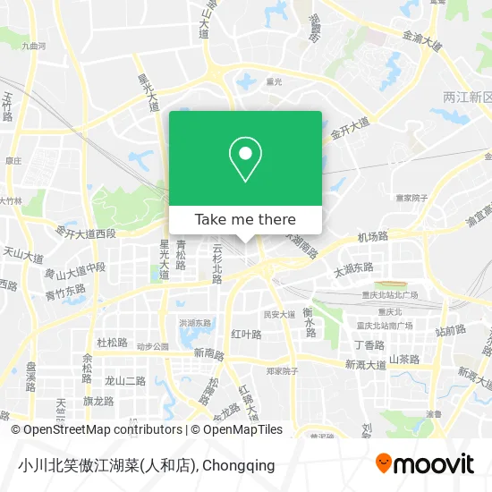 小川北笑傲江湖菜(人和店) map