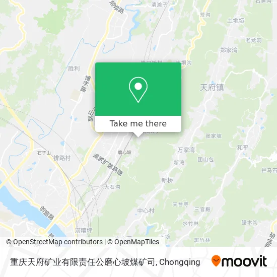 重庆天府矿业有限责任公磨心坡煤矿司 map