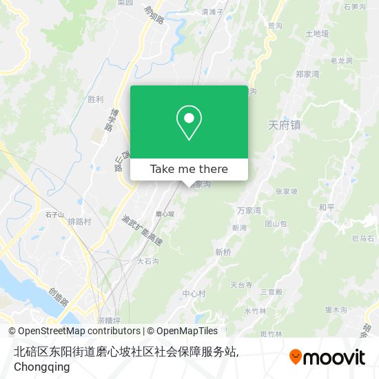 北碚区东阳街道磨心坡社区社会保障服务站 map