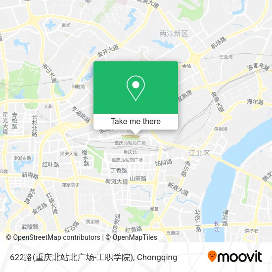 622路(重庆北站北广场-工职学院) map